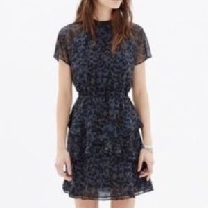 Madewell Blue Cheetah Dress